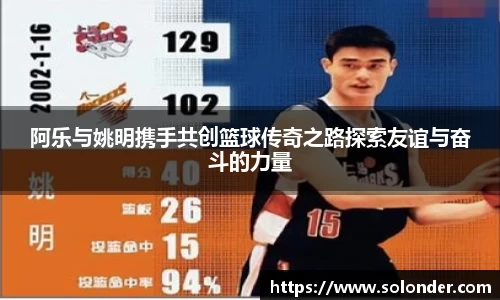 阿乐与姚明携手共创篮球传奇之路探索友谊与奋斗的力量