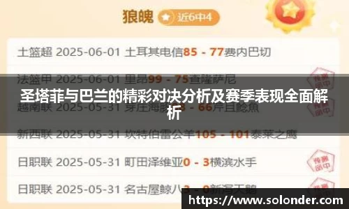 圣塔菲与巴兰的精彩对决分析及赛季表现全面解析